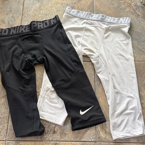 Nike Kids Pro Black and White Leggings